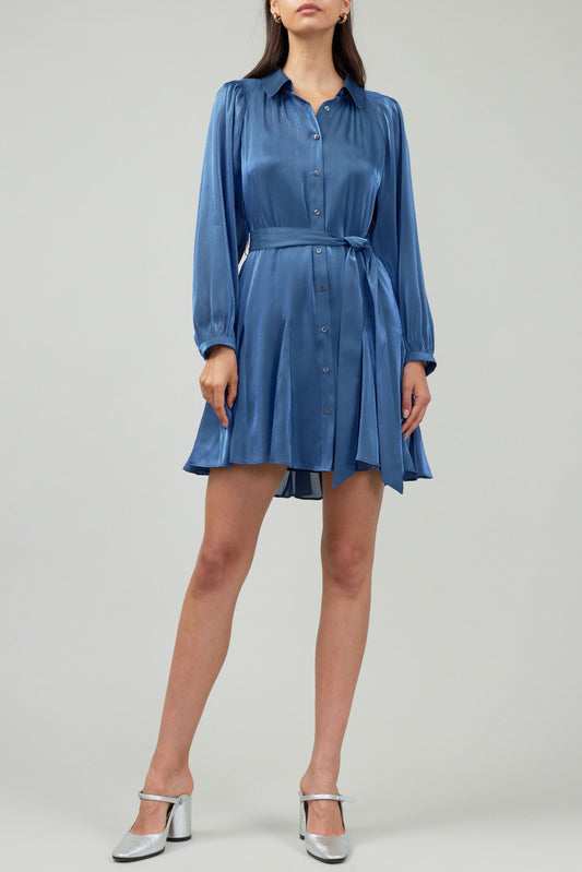 Midnight Blue Longsleeve Shirtdress