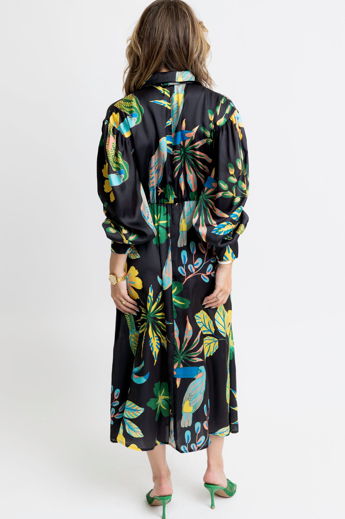 Black Toucan Jungle Dress