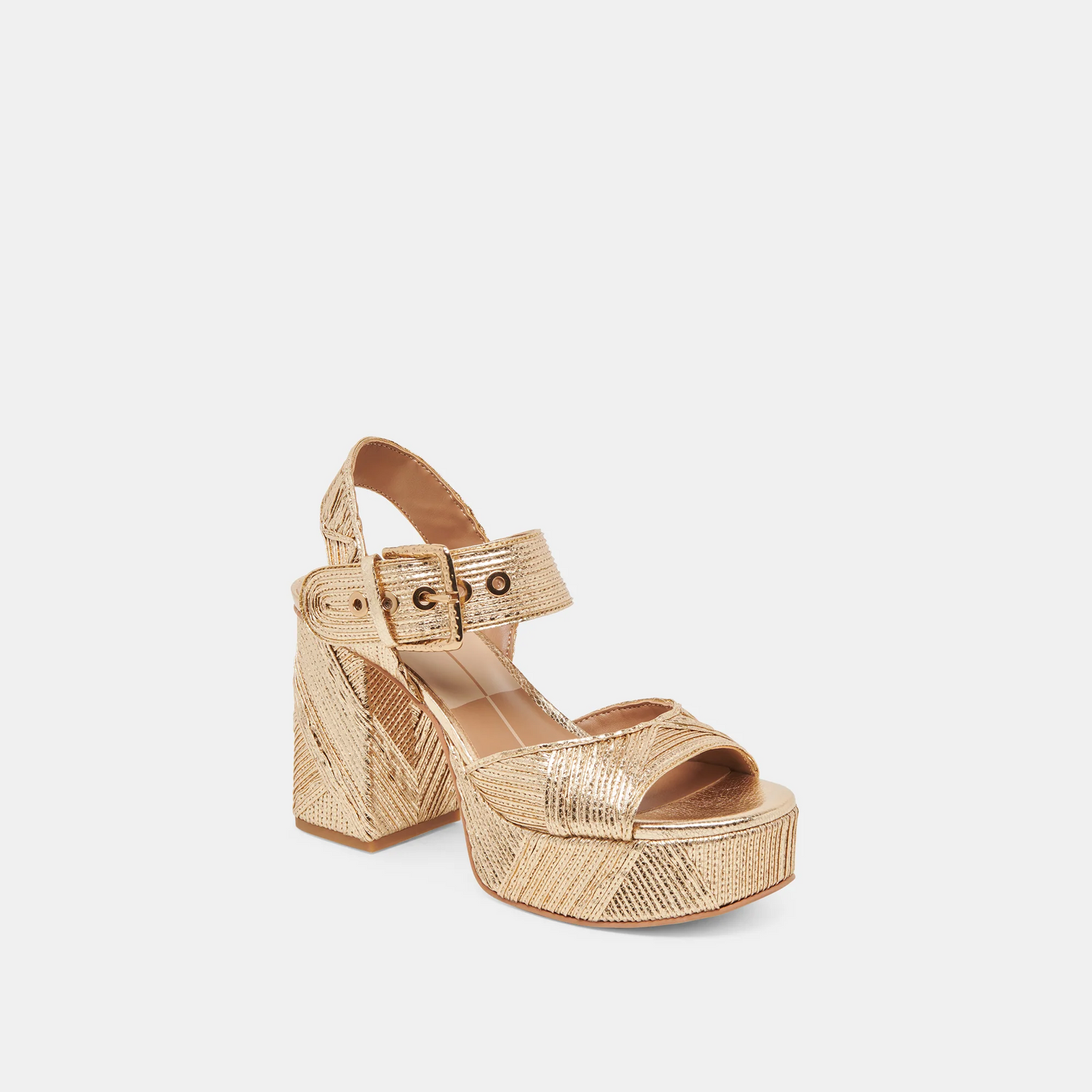 Bobby Deco Gold Metallic Platform Heels