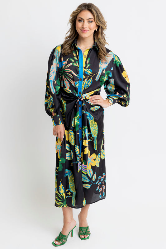 Black Toucan Jungle Dress