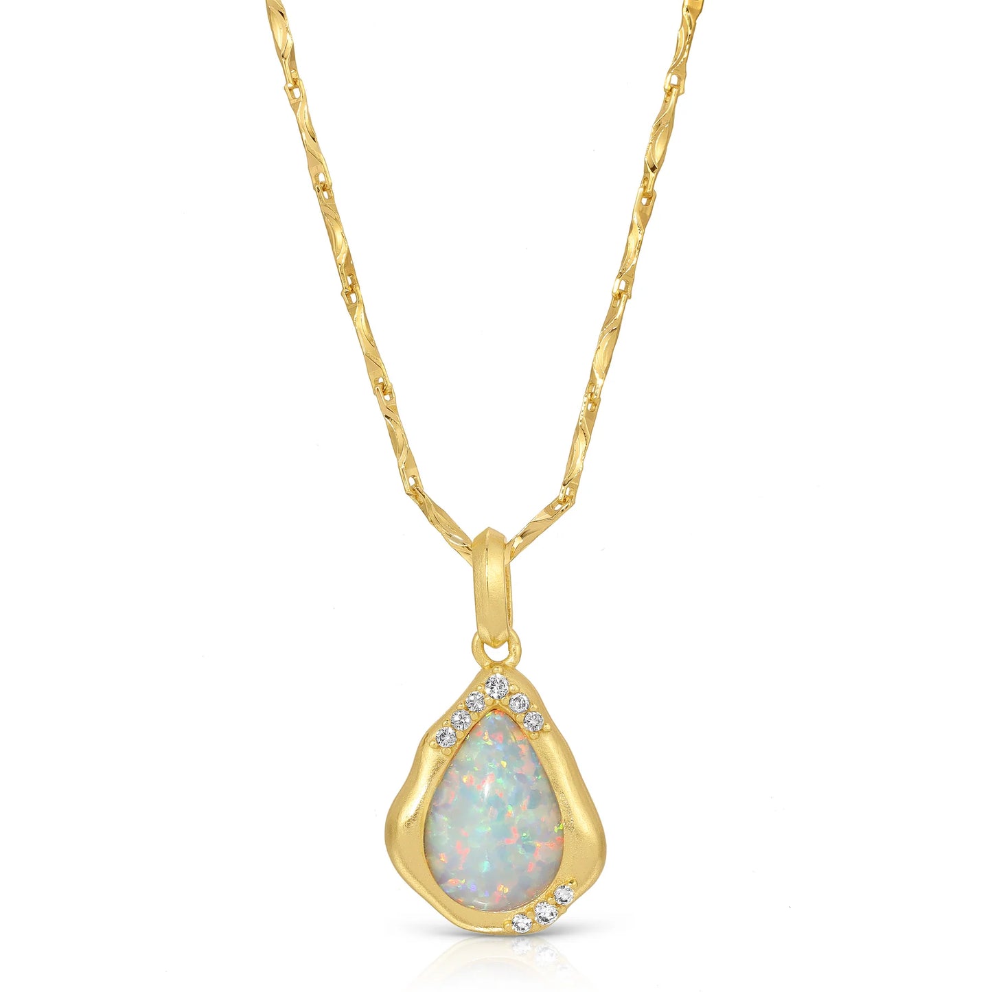 Luster Pendant Necklace, Opal