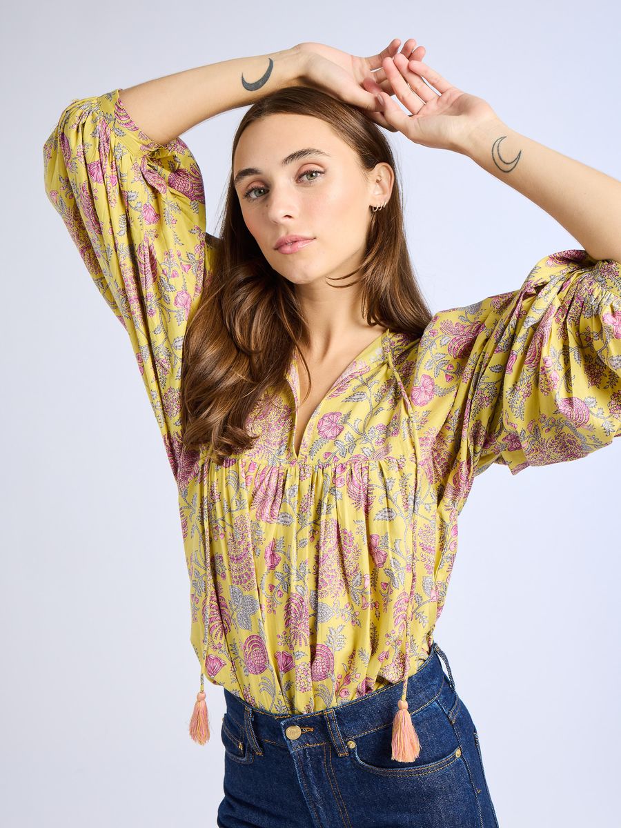 Mille Citron Floral Charlie Top