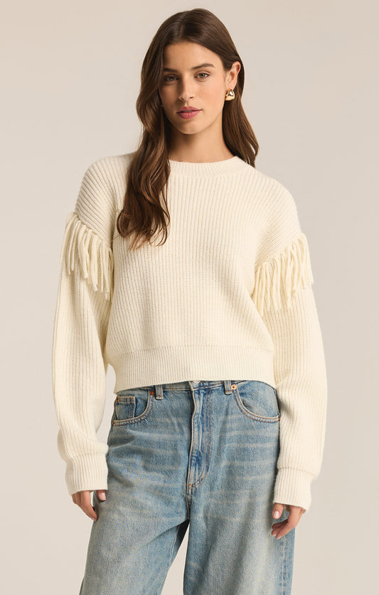 Sea Salt On the Fringe Sweater