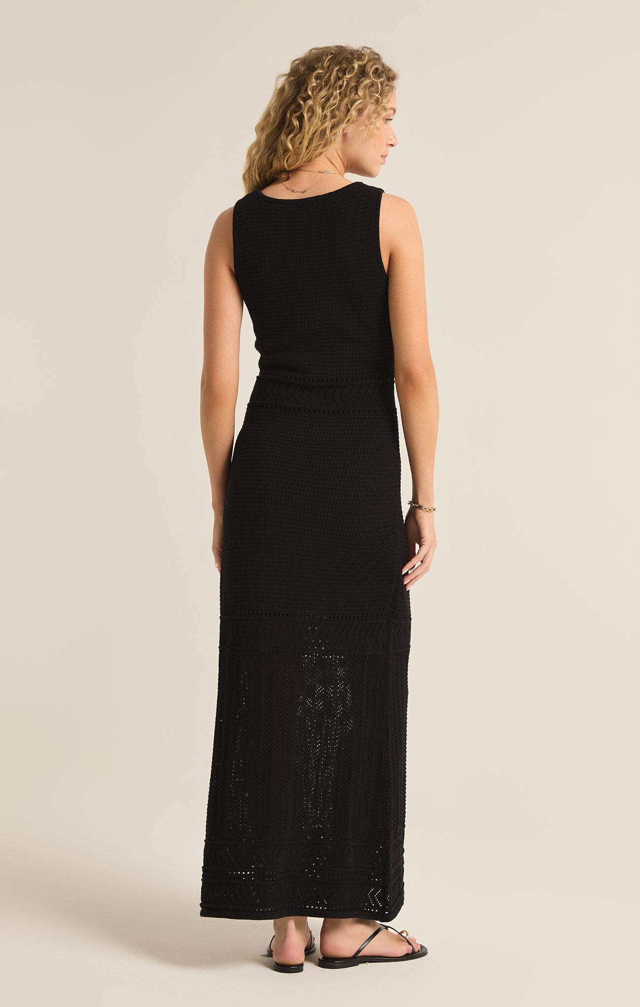 Black Tarelle Crochet Maxi Dress