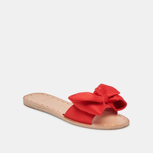 Darsey Satin Red Bow Slide Sandals by Dolce Vita