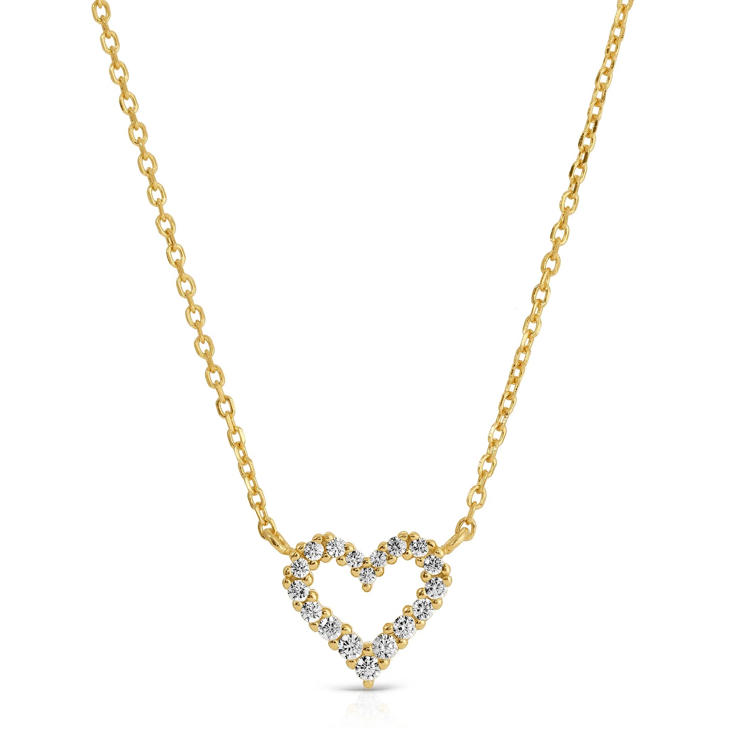 Mini Pave Heart Necklace