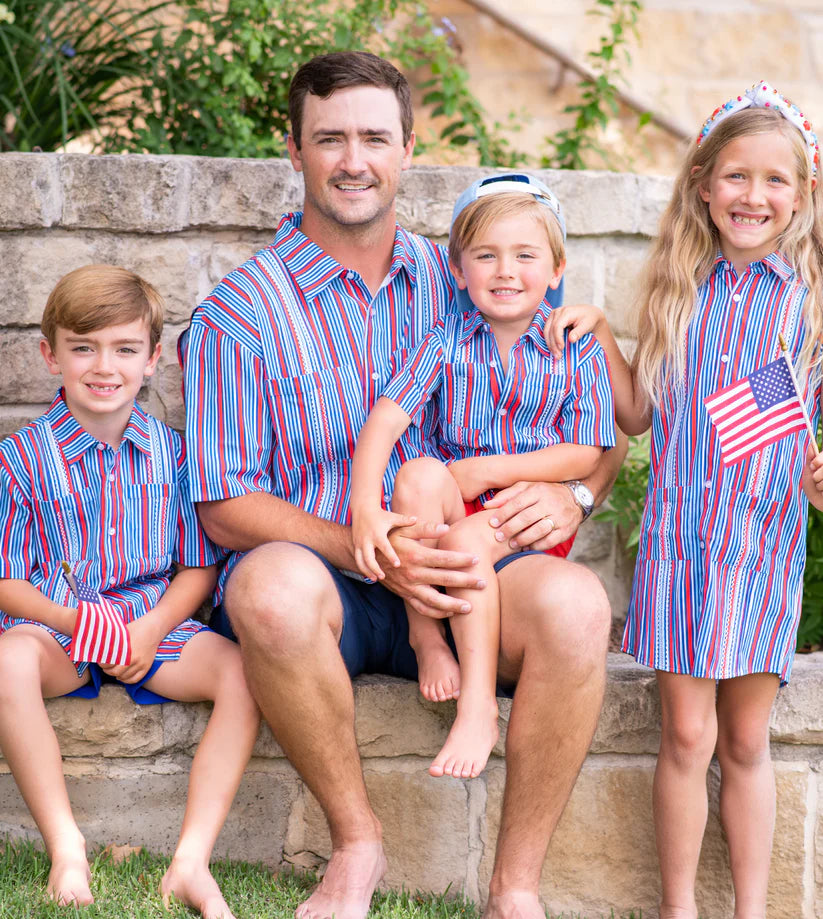 Men's Liberty Stripe Guayabera